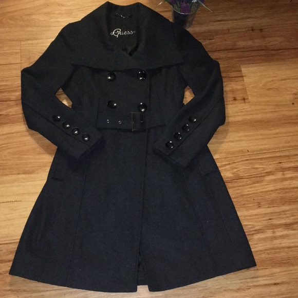 double breasted skirted coat